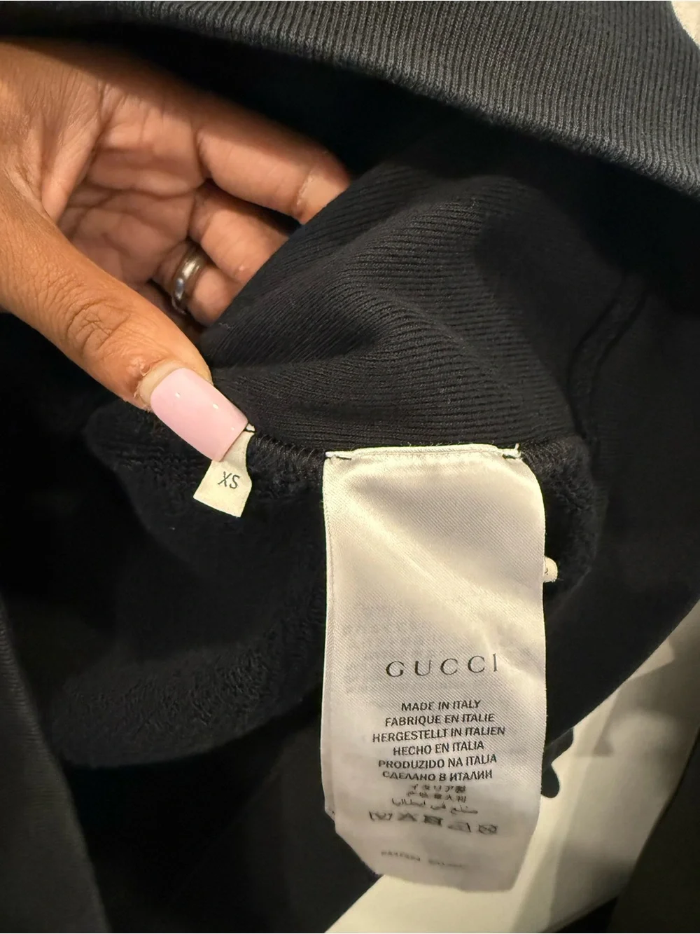 Gucci Black Sweatshirt with Teal Cat Mask Graphic